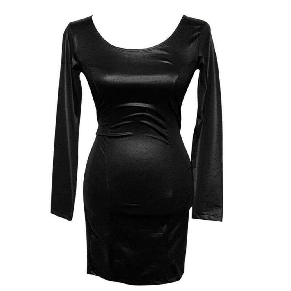 Black Back Cut Out Dress